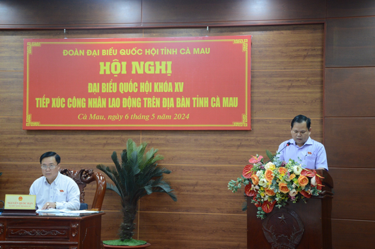 Đoàn đại biểu Quốc hội tỉnh Cà Mau tiếp xúc công nhân lao động  ​