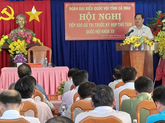 Đại biểu Quốc hội tiếp xúc cử tri trước kỳ họp thứ 8, Quốc hội khóa XV tại xã Phú Mỹ, huyện Phú Tân