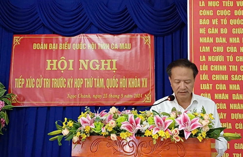 Đại biểu Quốc hội tiếp xúc cử tri trước kỳ họp thứ 8, Quốc hội khóa XV tại xã Ngọc Chánh, huyện Đầm Dơi