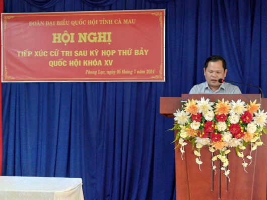 ĐẠI BIỂU QUỐC HỘI TIẾP XÚC CỬ TRI TẠI XÃ PHONG LẠC