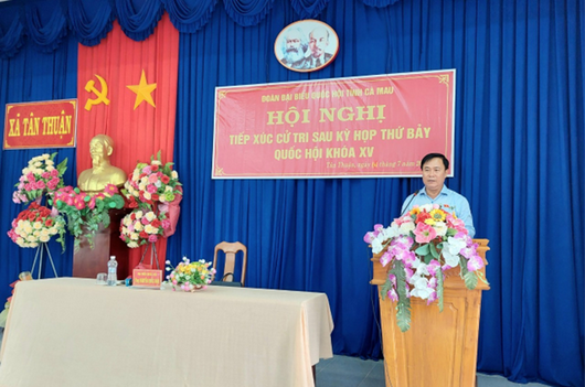 Đoàn đại biểu Quốc hội tỉnh Cà Mau tiếp xúc cử tri xã Tân Thuận,  huyện Đầm Dơi  ​