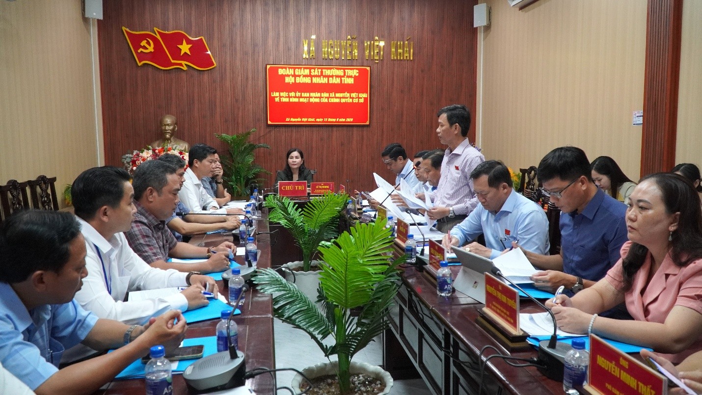 Thường trực HĐND tỉnh Cà Mau giám sát hoạt động của chính quyền cơ sở sau sắp xếp tại xã Nguyễn Việt Khái