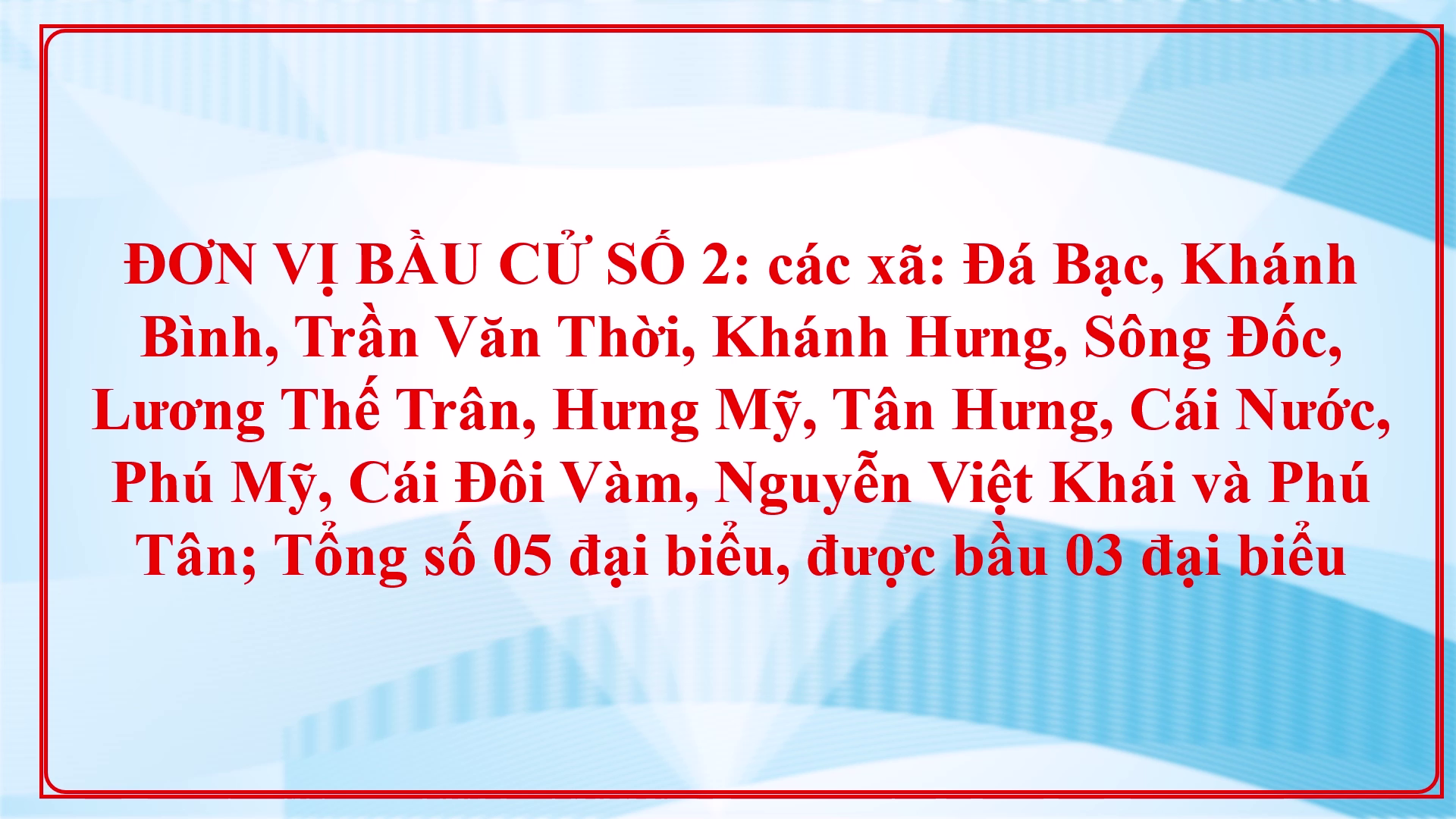 Tiểu sử tóm tắt người ứng cử đại biểu Quốc hội khóa XVI -  Đơn vị bầu cử số 2